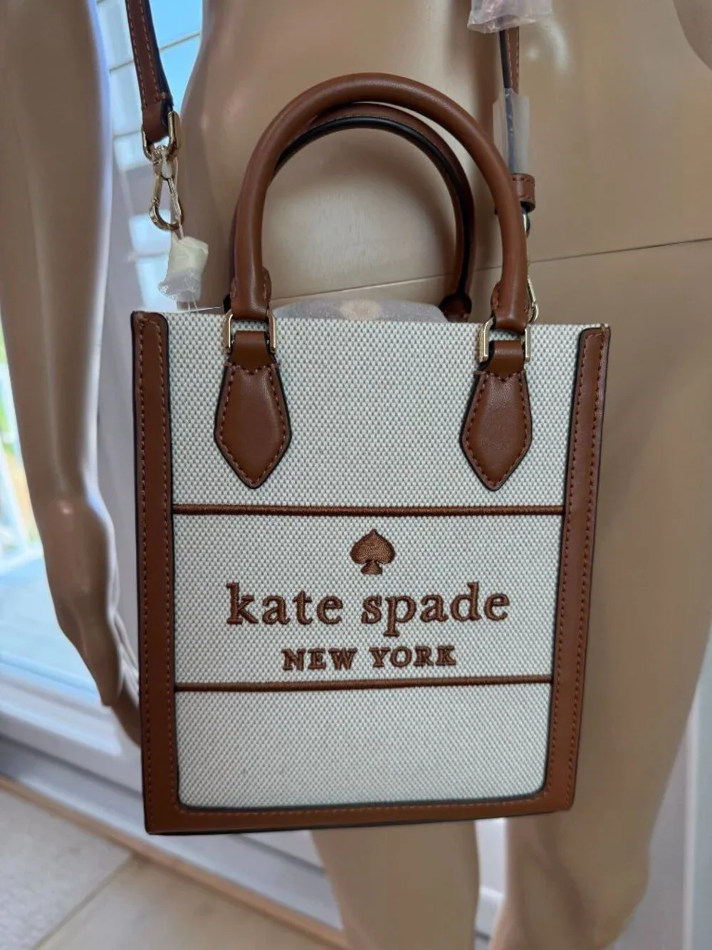 NWT Kate Spade Ellie Mini Canvas Tote Crossbody Bag